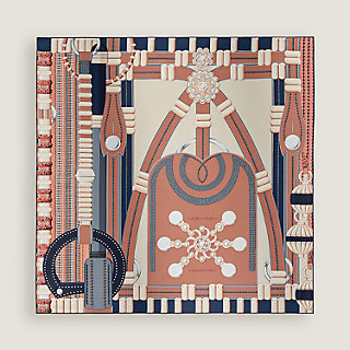 Flora y Plata scarf 90 - Brown | Hermès Canada